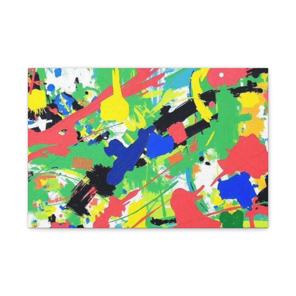 Abstract Color Splash Canvas Print — Vibrant Modern Wall Art