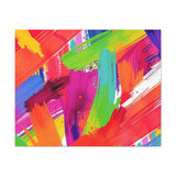 Abstract Rainbow Brushstrokes Matte Canvas Wall Art — Vibrant Stretched 1.25" thumbnail 13