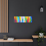 Abstract Rainbow Waves Matte Canvas Print — Vibrant Colorful Wall Art thumbnail 70