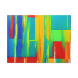 Abstract Rainbow Blocks Matte Canvas Print thumbnail 9