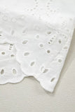 Solid Color Eyelet Embroidered T Shirt Mini Dress thumbnail 11
