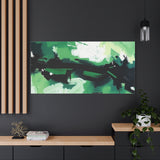 Abstract Green Brushstroke Canvas Print thumbnail 97