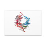 Abstract Color Splash Canvas Print — Modern Watercolor Circle Art on Matte Stretched Canvas thumbnail 7