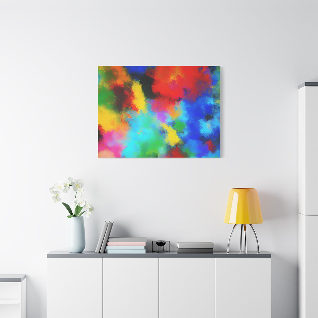 Abstract Color Burst Canvas Print — Vibrant Stretched Matte Wall Art