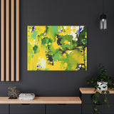Abstract Green & Yellow Matte Canvas Print – Vibrant Modern Wall Art thumbnail 91