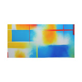 Abstract Color Field Matte Canvas Print — Vibrant Blue, Yellow & Red Stretched Wall Art thumbnail 20