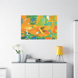 Abstract Orange & Green Canvas Art — Vibrant Modern Wall Decor thumbnail 87