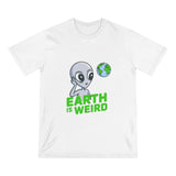 Earth Is Weird Alien T-Shirt — Funny Space Graphic Tee thumbnail 2