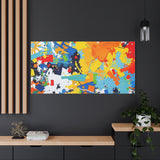 Abstract Splash Colorful Matte Canvas Wall Art – Vibrant Modern Stretched Print thumbnail 97