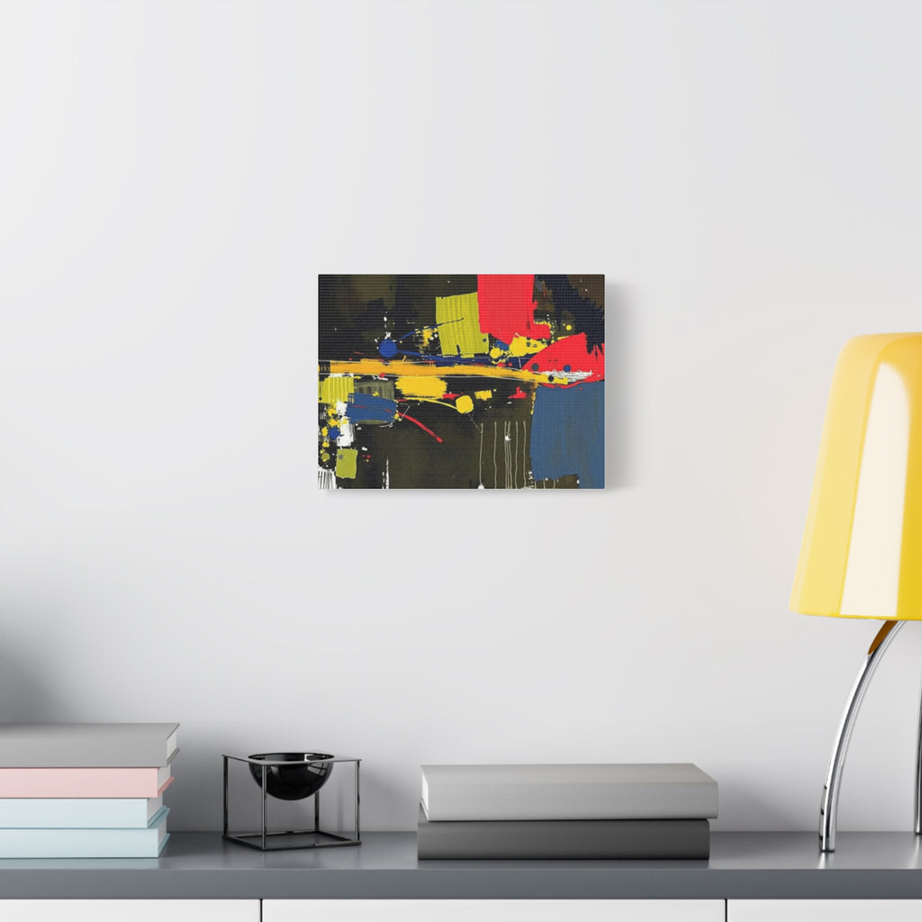 Abstract Color Splash Matte Canvas Print — Modern Stretched Wall Art