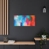 Vibrant Abstract Color Splash Matte Canvas Print thumbnail 76