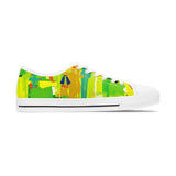 Women's Low Top Sneakers — Vibrant Tropical Abstract Print thumbnail 4