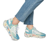 Women's Mesh Sneakers — Aqua Tie-Dye Breathable Athletic Shoes thumbnail 10