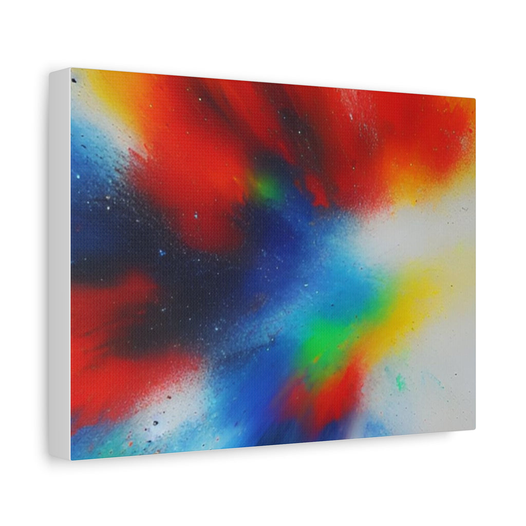 Abstract Color Burst Canvas Print — Vibrant Stretched Matte Wall Art