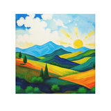 Sunrise Landscape Face Towel — Vibrant Mountain Scenic Hand Towel thumbnail 2