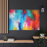 Vibrant Abstract Color Splash Matte Canvas Print thumbnail 100