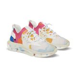 Men's Mesh Sneakers — Colorful Marble Athletic Shoes thumbnail 1