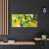 Abstract Green & Yellow Matte Canvas Print – Vibrant Modern Wall Art thumbnail 85