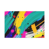 Abstract Neon Brushstroke Canvas Print — Colorful Modern Wall Art thumbnail 26