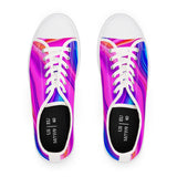Colorwave Women's Low Top Sneakers — Vibrant Pink & Blue Abstract Print thumbnail 6