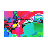 Abstract Neon Splash Matte Canvas Print — Vibrant Colorful Stretched Wall Art thumbnail 25