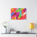 Abstract Rainbow Brushstrokes Matte Canvas Wall Art — Vibrant Stretched 1.25" thumbnail 66