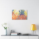 Abstract Colorful Brushstroke Matte Canvas Wall Art – Vibrant Orange & Green Stretched Print thumbnail 11