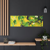 Abstract Green & Yellow Matte Canvas Print – Vibrant Modern Wall Art thumbnail 94