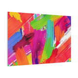 Abstract Rainbow Brushstrokes Matte Canvas Wall Art — Vibrant Stretched 1.25" thumbnail 98