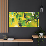 Abstract Green & Yellow Matte Canvas Print – Vibrant Modern Wall Art thumbnail 97