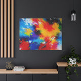 Abstract Color Splash Matte Canvas Print — Vibrant Stretched Wall Art thumbnail 91