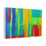 Abstract Rainbow Blocks Matte Canvas Print thumbnail 27