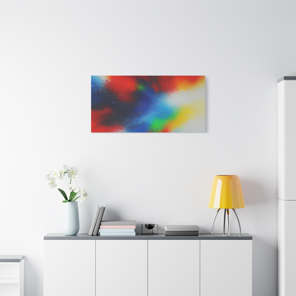 Abstract Color Burst Canvas Print — Vibrant Stretched Matte Wall Art