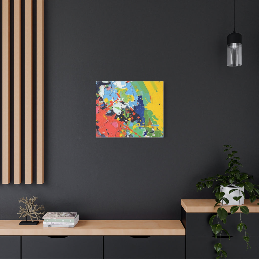 Abstract Color Splash Matte Canvas — Stretched Wall Art