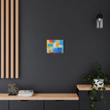 Abstract Color Field Matte Canvas Print — Vibrant Blue, Yellow & Red Stretched Wall Art thumbnail 37