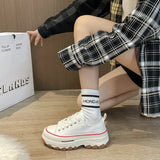 Round Toe Platform Canvas Sneakers thumbnail 2