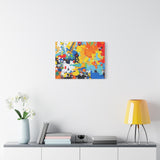 Abstract Splash Colorful Matte Canvas Wall Art – Vibrant Modern Stretched Print thumbnail 1
