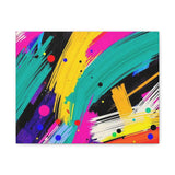 Abstract Neon Brushstroke Canvas Print — Colorful Modern Wall Art thumbnail 4