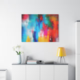 Vibrant Abstract Color Splash Matte Canvas Print thumbnail 90