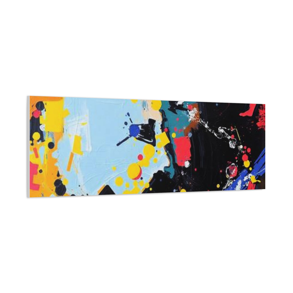 Abstract Color Splash Matte Canvas Print — Modern Stretched Wall Art