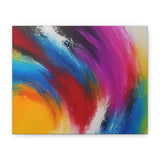 Abstract Rainbow Swirl Matte Canvas Print (Stretched) thumbnail 2