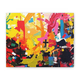 Abstract Color Splash Canvas Print - Vibrant Stretched Matte Wall Art thumbnail 2