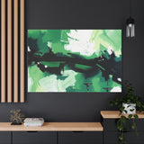 Abstract Green Brushstroke Canvas Print thumbnail 100
