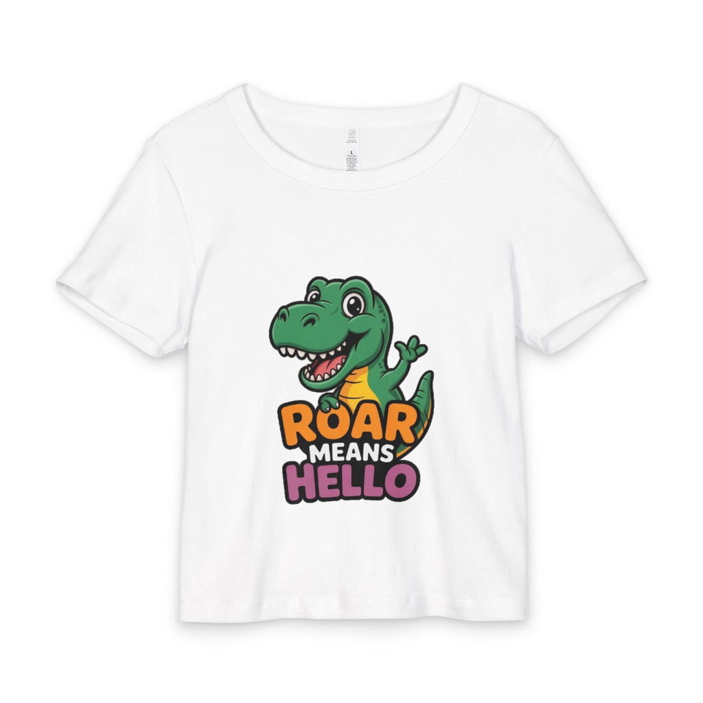 Roar Means Hello Dino Baby Tee – Cute Toddler Dinosaur Shirt
