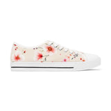 Floral Canvas Sneakers — Pink Daisy Women's Low Top Shoes thumbnail 4