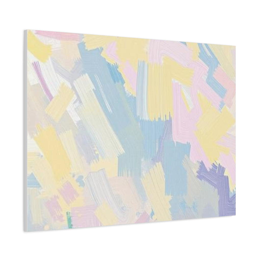 Pastel Abstract Brushstroke Canvas Wall Art