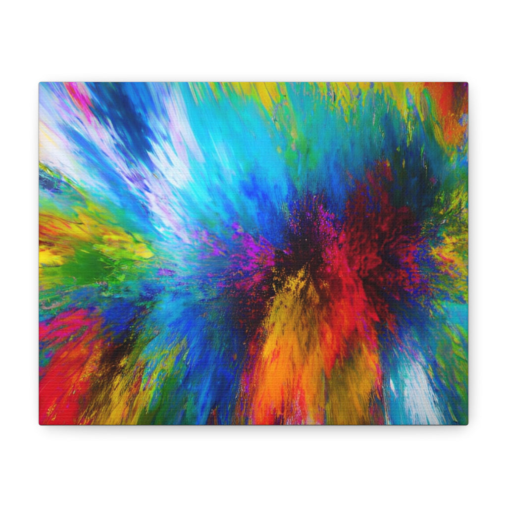 Abstract Color Explosion Matte Canvas Print