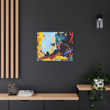 Abstract Color Splash Matte Canvas Print — Modern Stretched Wall Art thumbnail 64