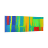 Abstract Rainbow Blocks Matte Canvas Print thumbnail 92