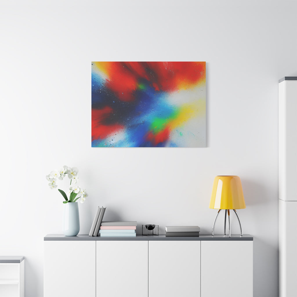 Abstract Color Burst Canvas Print — Vibrant Stretched Matte Wall Art